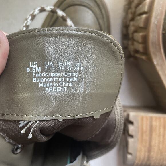 Carlos by Carlos Santana‎ Boots Women 9.5M Lace Up Chunky Heeled Shoes Lug Sole - Picture 4 of 8